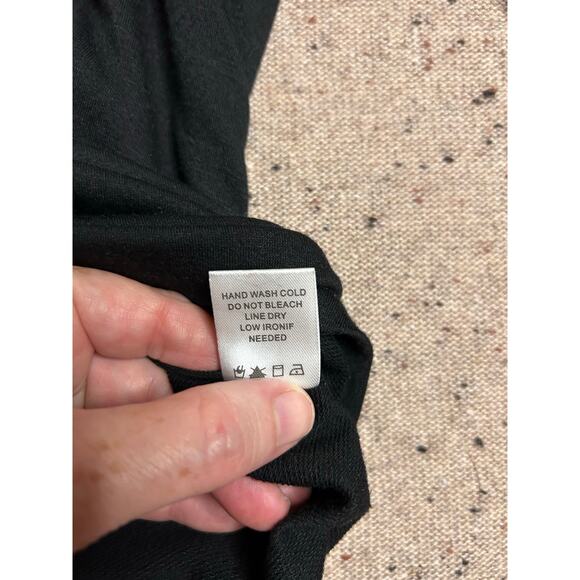 Altar’d State Black Top Medium Burnout Velvet Flowy Sleeves Whimsy Goth Fairy - Picture 5 of 8